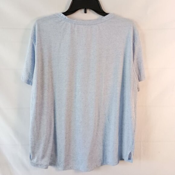 Gap Women’s Light Blue Linen Blend V-Neck Casual Top XL Great Condition - Picture 5 of 5